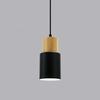 Creative Simple Wood Pendant Lights Led Black/White Hanging Lamp Metal Kitchen Bar Hotel Bedroom Luminaire MJ807