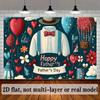 2D Father's Day Balloon & Suit Backdrop Photography Background