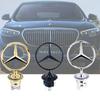 Metal Car Hood Badge Front Chrome Logo Hood Marking For Mercedes Benz C E S Class W204 W205 W212 W213 W211 W220 W222 W223