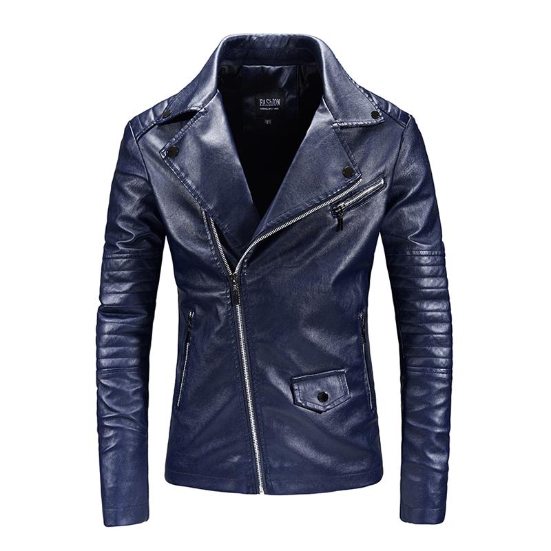 Outono Moda Masculina Pu Casaco Masculino Preto Motocicleta Slim Fit Casaco Jovem Popular Jaqueta Bomber 