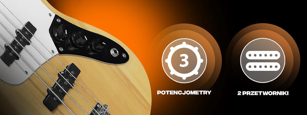 MusicMate MM-G175-W Electric Bass Guitar
