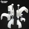 Steel Nail Round Plastic Cable Clip for Wire Management and Network Organization
