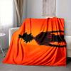 1Pc Goku Sunset Silhouette Flannel Blanket, Soft And Comfortable, Casual Warm, Camping Travel, Christmas, Halloween Xmas Gift Y1410