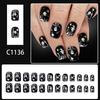 Halloween False Nail 24PCS Glittering Festival Fingernail Art Friendly For Party Costume