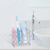 Black/Silver Stainless Steel Toothbrush Holder Non-Slip Bathroom Countertop Storage Rack  Shaver