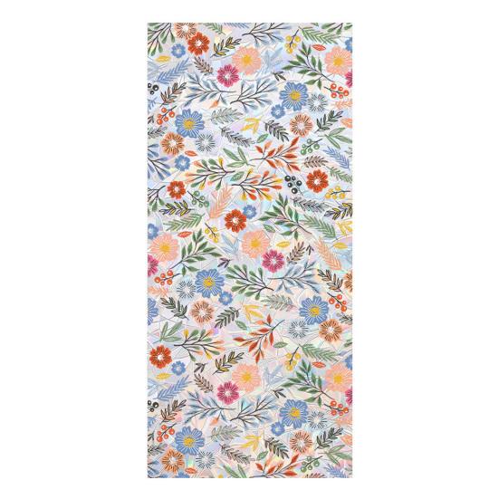 Window Privacy Film Wildflower Decorative Static Cling Vintage Floral Butterfly Window Stickers Non-adhesive Easy Care Decals for Home Kitchen Living