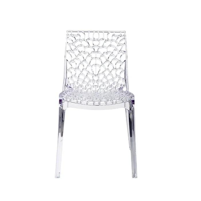 Transparenter Acryl Nordic Esszimmerstuhl - Moderner Minimalistischer Kunststoffstuhl für Zuhause/Leichte Luxusräume