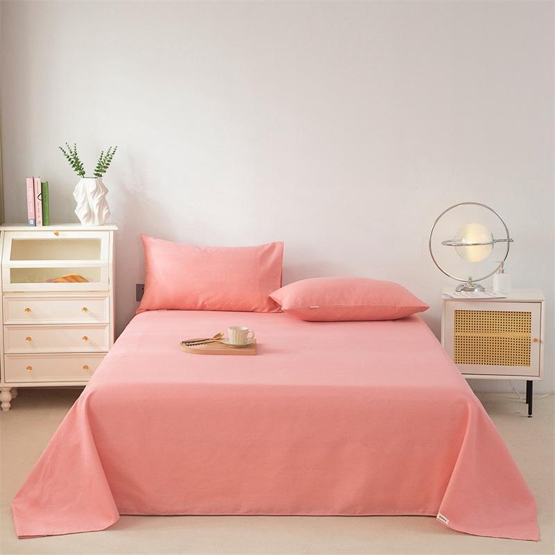 Pure Cotton Thick Bed Sheet Single Piece Bedding Set For Students Dormitory Soft Cool Bed Sheets With Pillowcases 3 Piece Set
