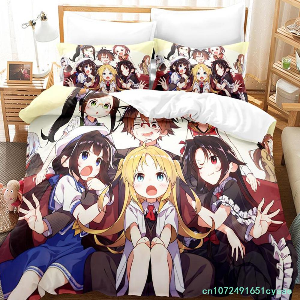 The Ryuo's Work Is Never Done! Bedding Set Single Twin Full Queen King Size Bed Set Adult Kid Bedroom Duvetcover Sets Anime