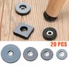 20pcs Furniture Glides With Screws PTFE Blue Furniture Slip Mat For Sofa Bed Table Couch Heavy Duty Furniture Feet Sliders