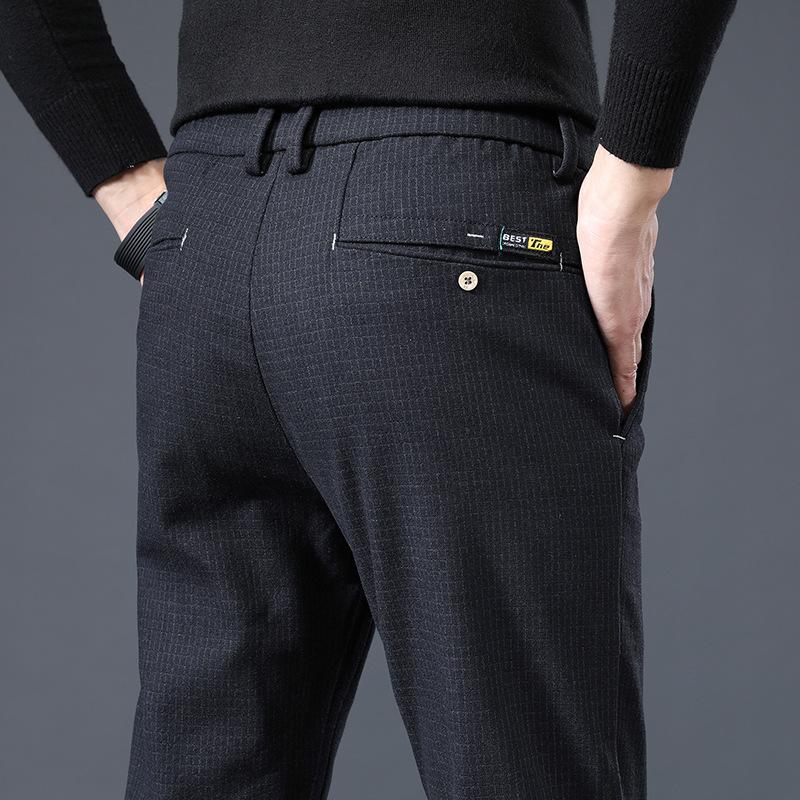

Весенне-осенние удобные повседневные брюки, мужские трендовые брюки в Корейском стиле, облегающие брюки, новые весенние эластичные универсальные мужские брюки 38