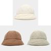 Soft Girl Solid Color Corduroy Fishtail Cap With Sun Protection For Spring And Autumn