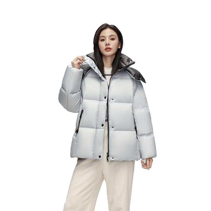 YAYA Women's 2024 Autumn/Winter Mid-Length Hooded Down Jacket