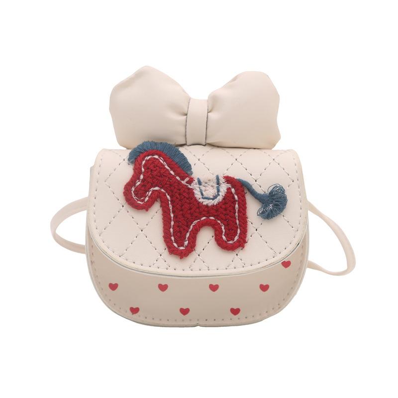 Niche cute children's messenger bag cartoon pony women's shoulder bag girl bow change bag