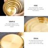 3 Pcs Plate Korean Style Dish Stainless Steel Kitchenware Vintage Nut Round Gold Dinner