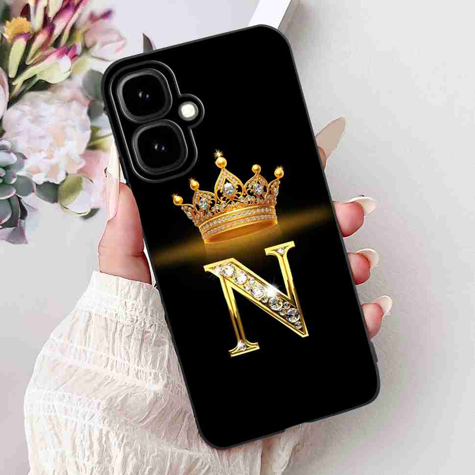 For Infinix Smart 10 4G 6.67" 2025 Case Popular Letter A-Z Crown Soft Silicone TPU Cover For Infinix Smart10 smart10 Phone Cases