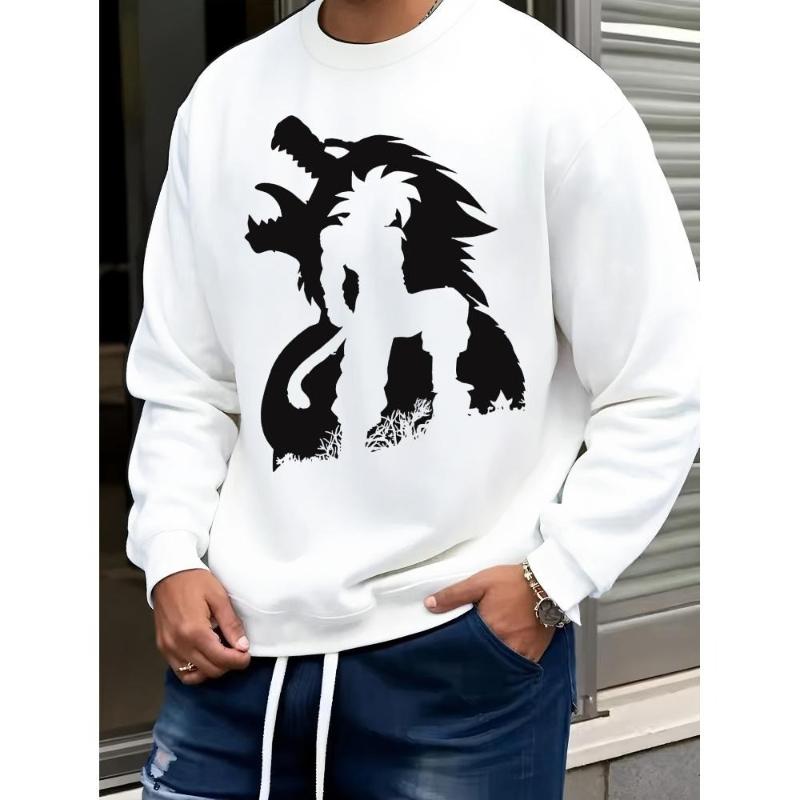

Dragon Ball Men s Crew Neck Sweatshirt, 100% Combed Cotton, Ultra-Soft Breathable Daily Essential S