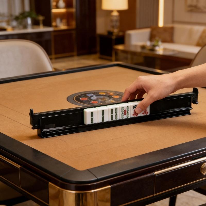 Easy To Use Mahjong Organizers 2 In 1 Mahjong Ruler With Push Rod Features Perfect For Tabletop Board Game Enthusiasts