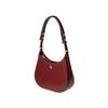 Tory Burch Emerson Minimalist Casual Zipper Leather Crescent Bag Women Handbags Burgundy 147940-627