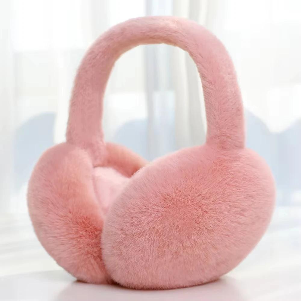 1PC Solid Color Soft Plush Ear Warmer Winter Warm Earmuffs Fashion Ear Cover Outdoor Cold Protection Ear-Muffs Folding Earflap