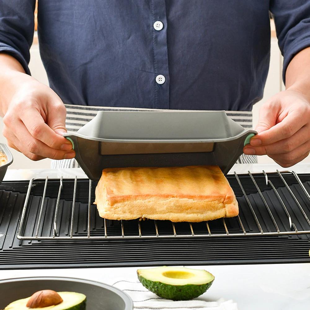 Silicone Bread Muffin Mold Heat Resistant Oven Pan Non-Stick Kitchen Bakeware Cake Pan Set 3D Cake Mold Pastry Baking Loaf Tool