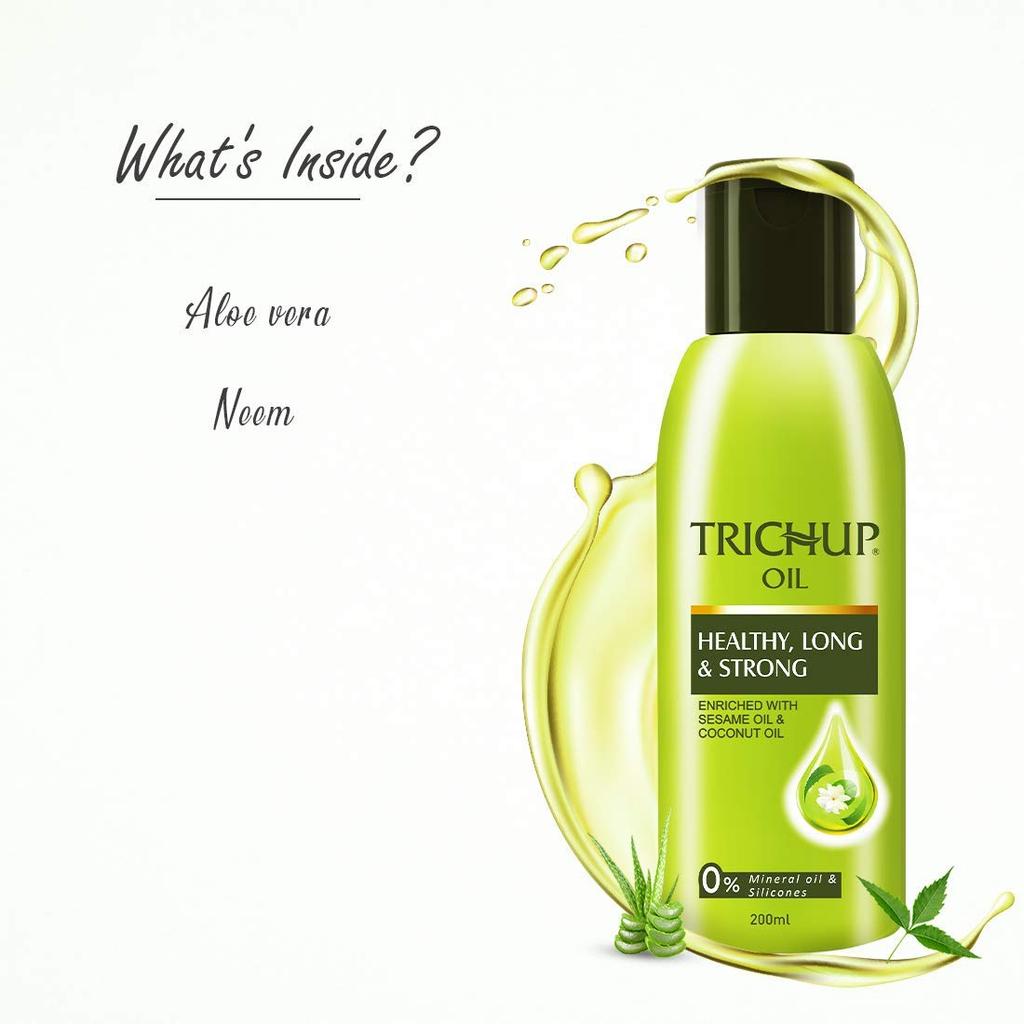 Trichup Healthy Long & Strong Hair Oil 200ml Pack of 1 for Daily Nourishment & Hair Growth