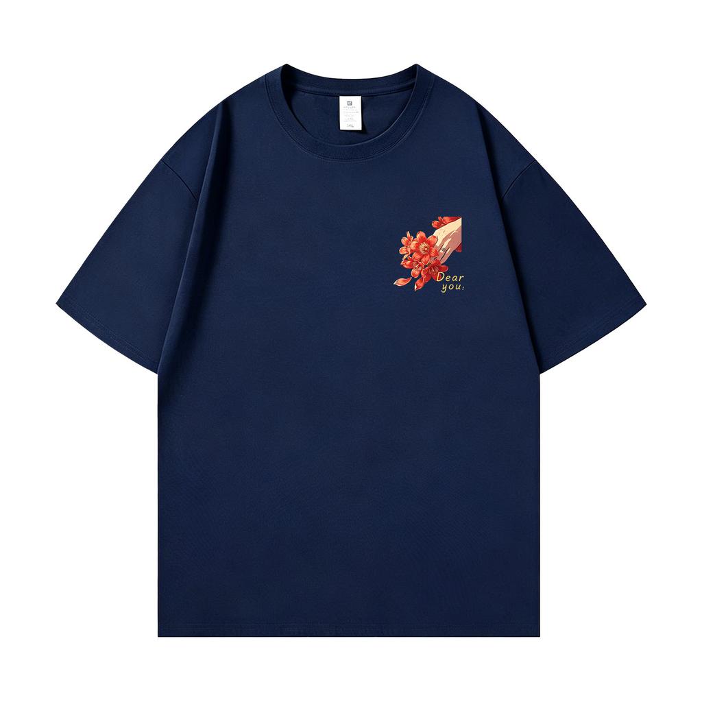 Dearyou To Grandmas Love Letter Movie Printed Peripheral ShortSleeved TShirt Unisexs Cotton Loose Top National Fashion