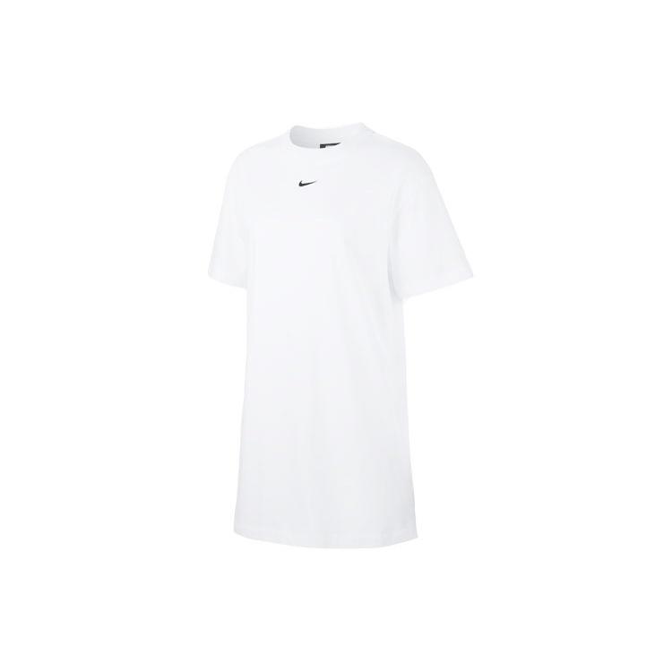 (WMNS) Nike Sportswear Essential Logo Embroidery Knitted Short Sleeve Dress White Women s CJ2243-100 M