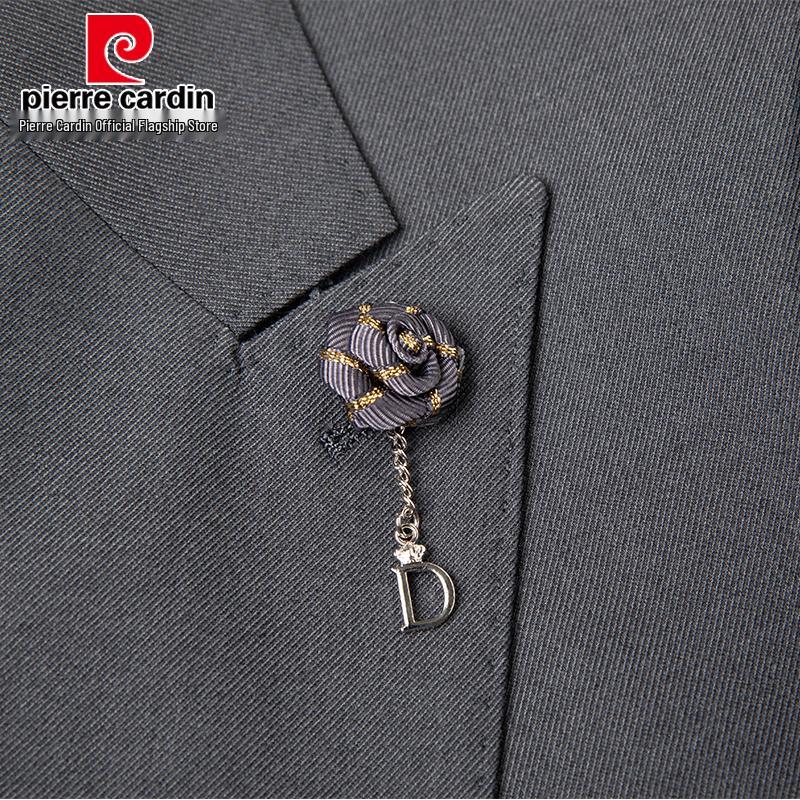 Pierre Cardin Men's Slim Fit Wool Blend Two-Piece Suit