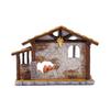 Handcrafted 11Cm Christmas Stable Figurine Durable Decorative Gift For Shelf Display