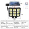 Outdoor LED COB Solar Lights Split Motion Sensor Flood Lights Waterproof Solar Light Remote Control Wall Lamp Yard Patio Garden