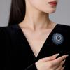 Full Diamond Fireworks Brooch, Large Pearl Brooch, Unique Design Pin