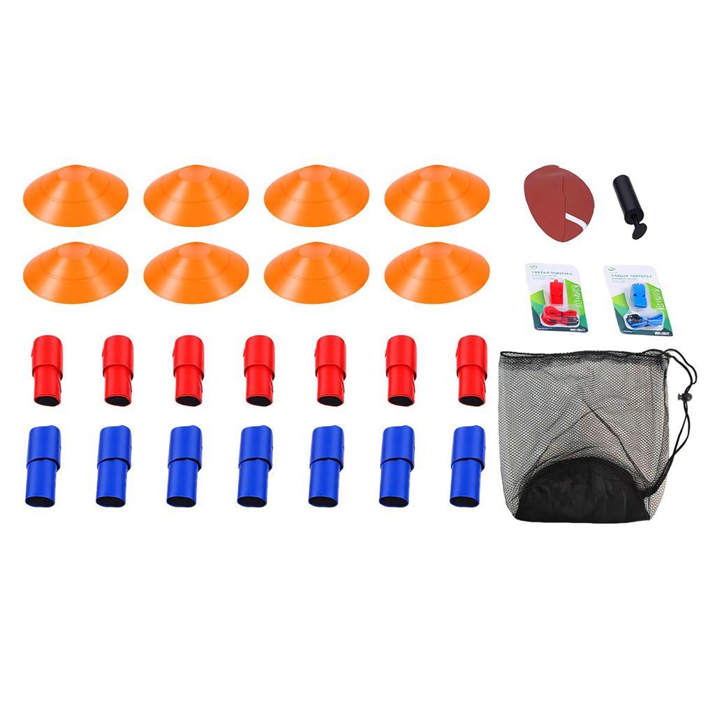 Flag Football Set 14 Personen Gruppe Getrennt Haltbares PVC Flag Football Gürtel Set für Outdoor Sport Flag Football Kit