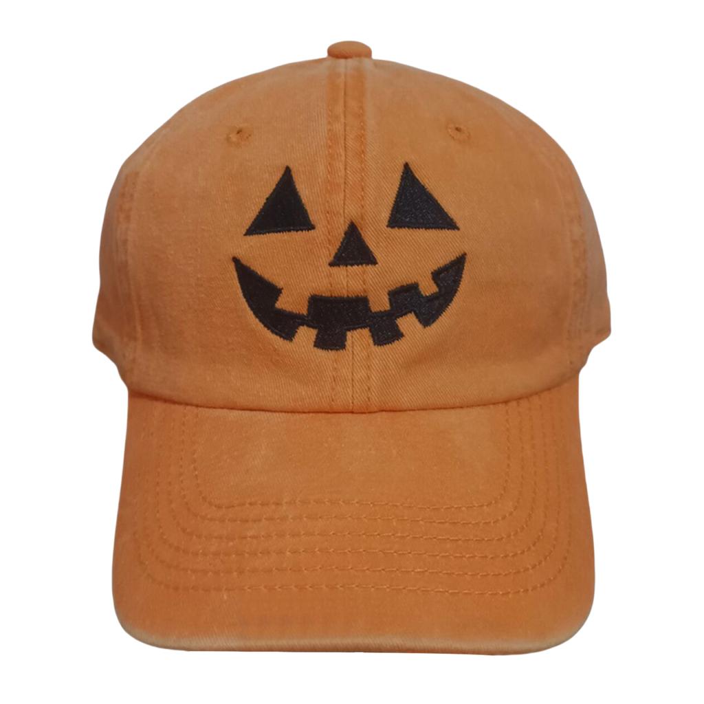 Halloween Pumpkin Hat Breathable Adjustable Baseball Cap Sun Protection Embroidery Baseball Hat for Outdoor Travel Camping
