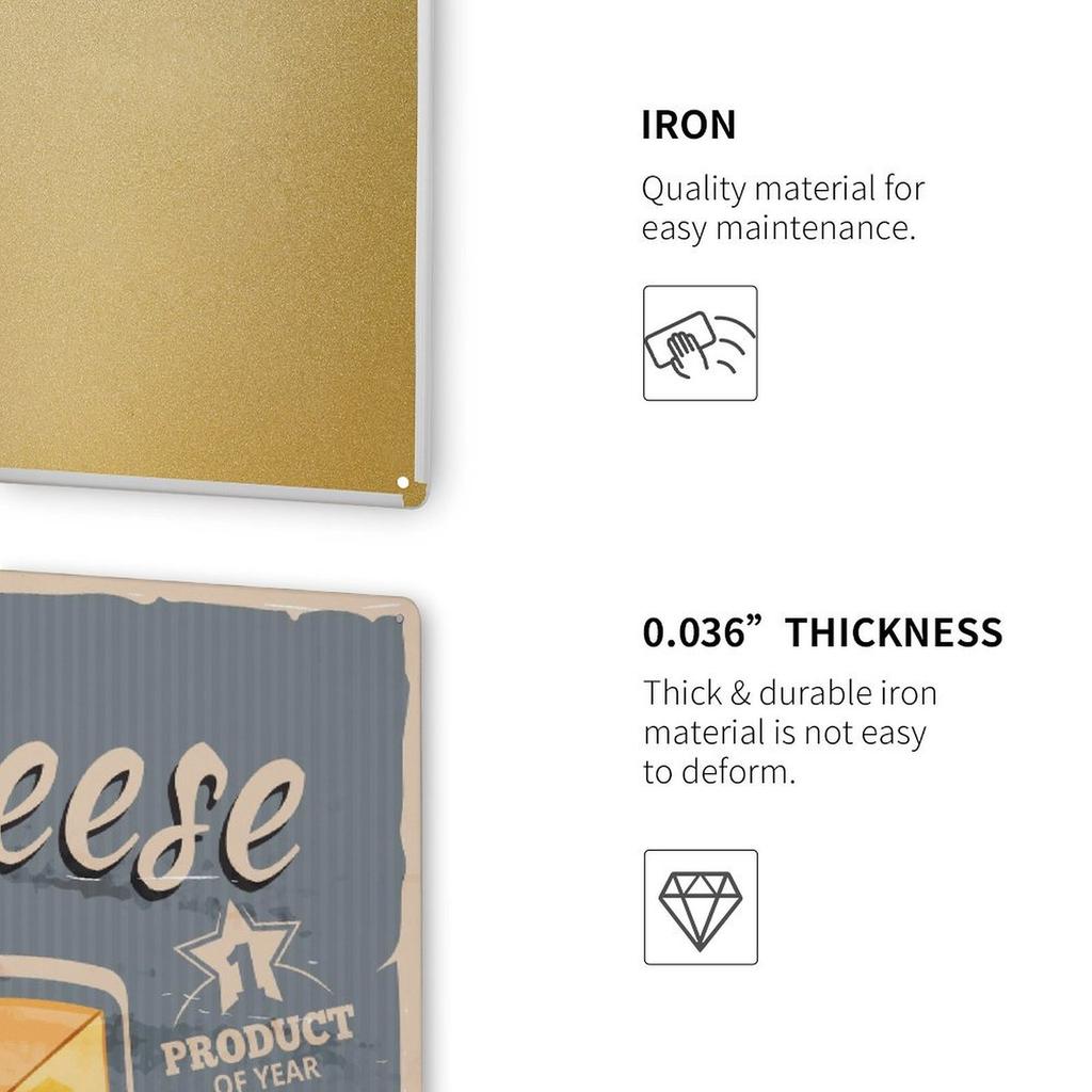 1Pc Vertical Metal Tin Wall Poster Decor 2030cm Or 3040cm Rustic Vintage Style For Home Bar Garage Kitchen