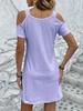2026 Damen Stilvolles Off-Shoulder Sommerkleid mit kurzen Ärmeln - Europäisches & Amerikanisches Schlankheitsdesign