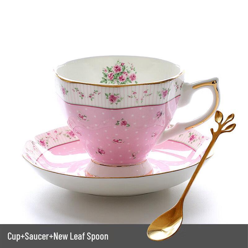European Bone China Floral Coffee & Tea Cup Set