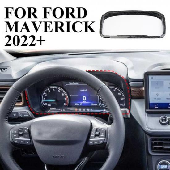 Carbon Fiber Style Inner Dashboard Frame Trim Cover For Ford Maverick -2025