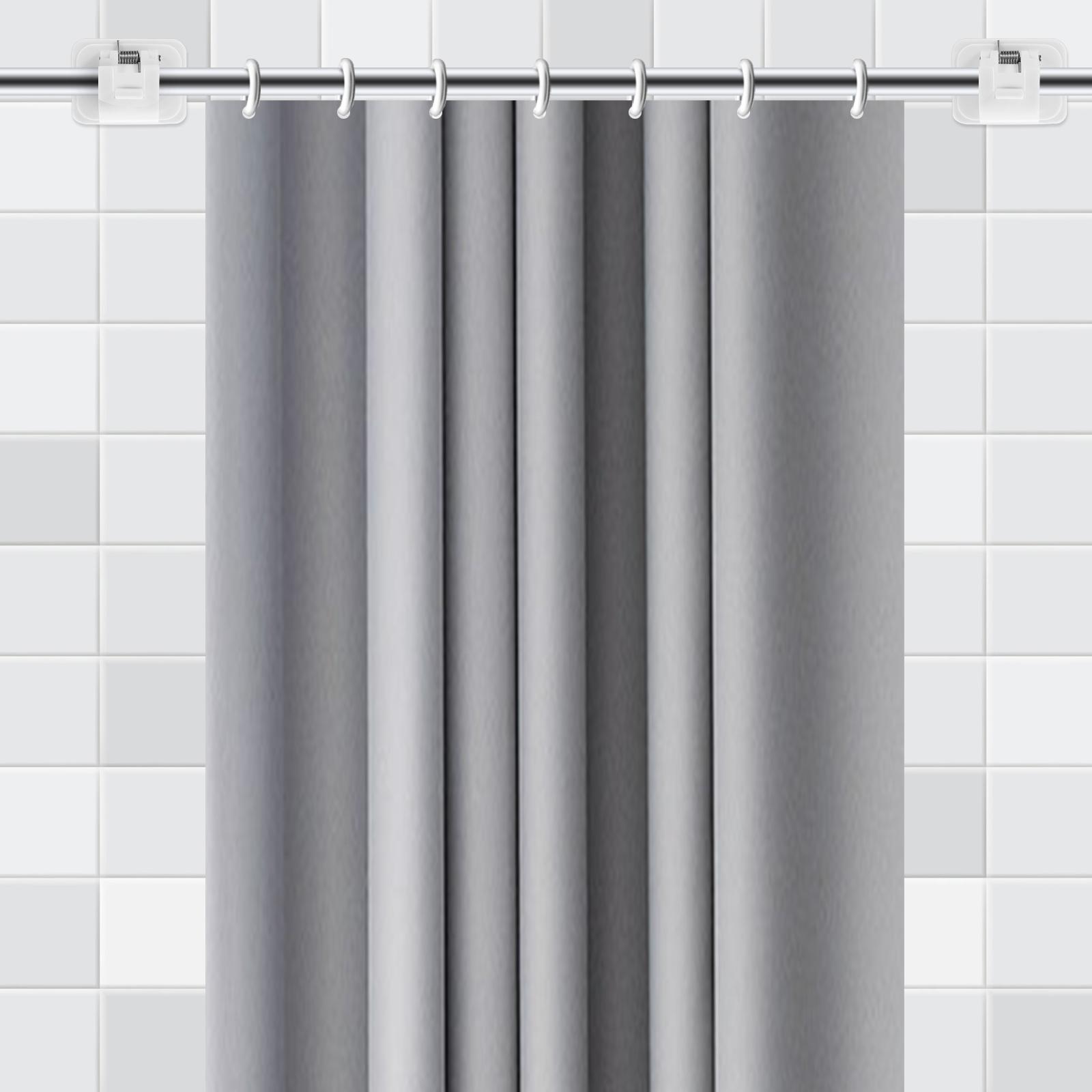 

10 pcs Self Adhesive Curtain Rod Brackets Strong Hold Wall Mount No Drill Fixing For Towel Rods Poles Holder Clamp other