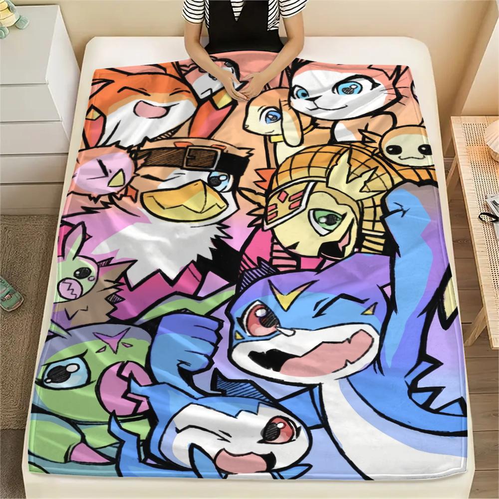 Cute Digimon Blanket, Digimon Fan Soft Throw, Great Gift 75x90cm