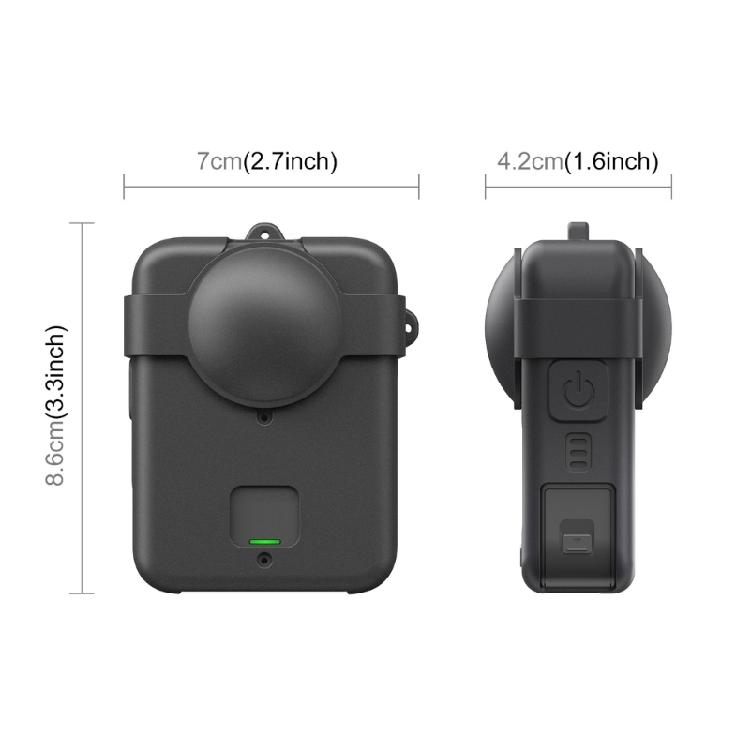 Silicone Protective Case for 360 Panoramic Sports Camera Dustproof Protective Cover Lens Cover Protective Sleeve