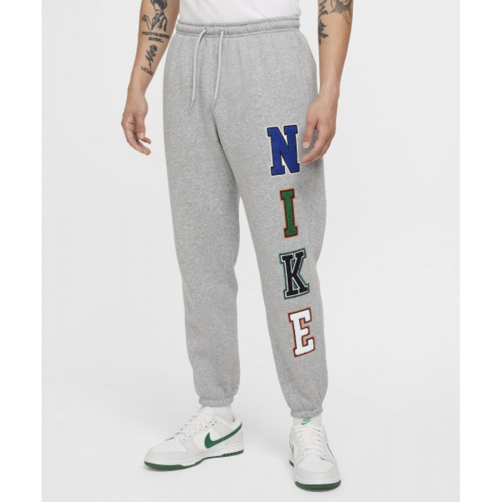 

Nike Спортивные брюки Club с флисовыми манжетами M Темно-серый меланжевый Fz0882 063 S
