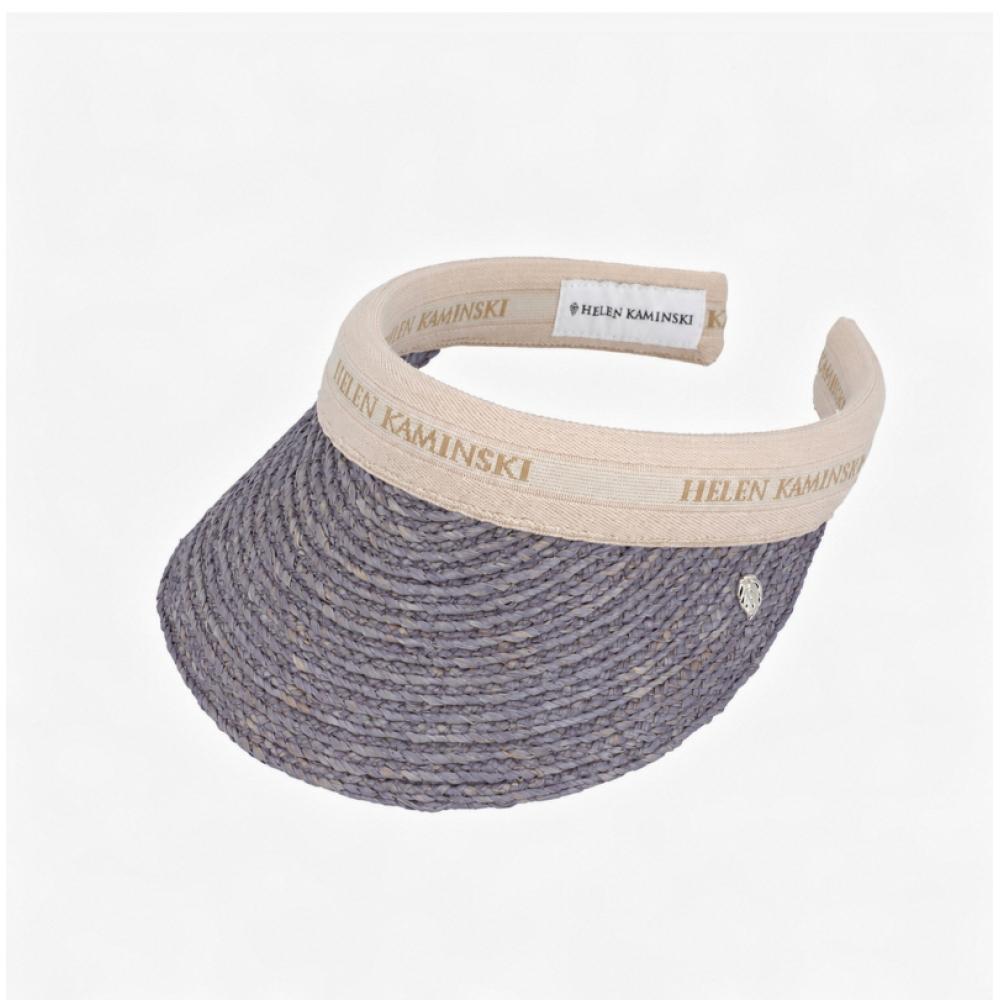 Cappello da sole con visiera Helen Kaminski Lintl Bianka 8 Lilla Naturale Logo