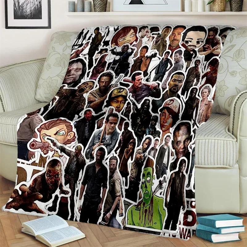 3D Horror TV The Walking Dead TWD Blanket,Soft Throw Blanket for Home Bedroom Bed Sofa Picnic Travel Office Cover Blanket Kids