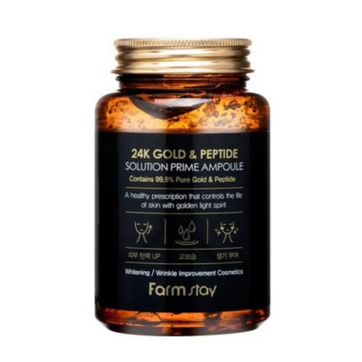 

[Farmstay] 24K Gold & Peptide Solution Prime Ampoule 250ml 250ml X 1PCS
