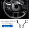 Carbon Fiber Steering Wheel Button Frame Cover for Dodge RAM 2016-2018 Interior Trim