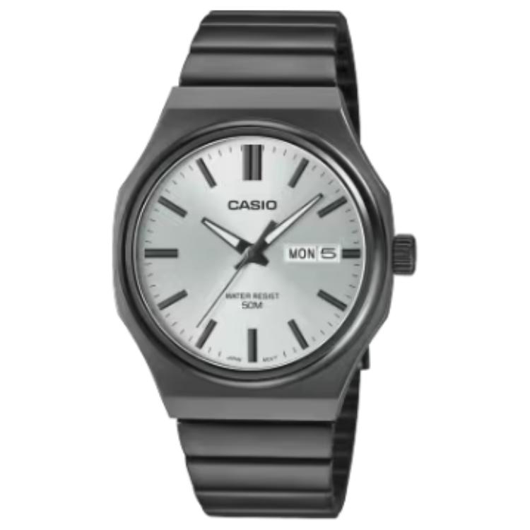 CASIO Standard Collection Quartz Movement Stainless Steel Strap Watch Men s Watches Silver Dial MTP-E735B-7AV Silver Dial