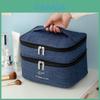 New Arrival Large Capacity Gray Ionic Double-layer Makeup Bag Thick Waterproof Travel Storage Bag