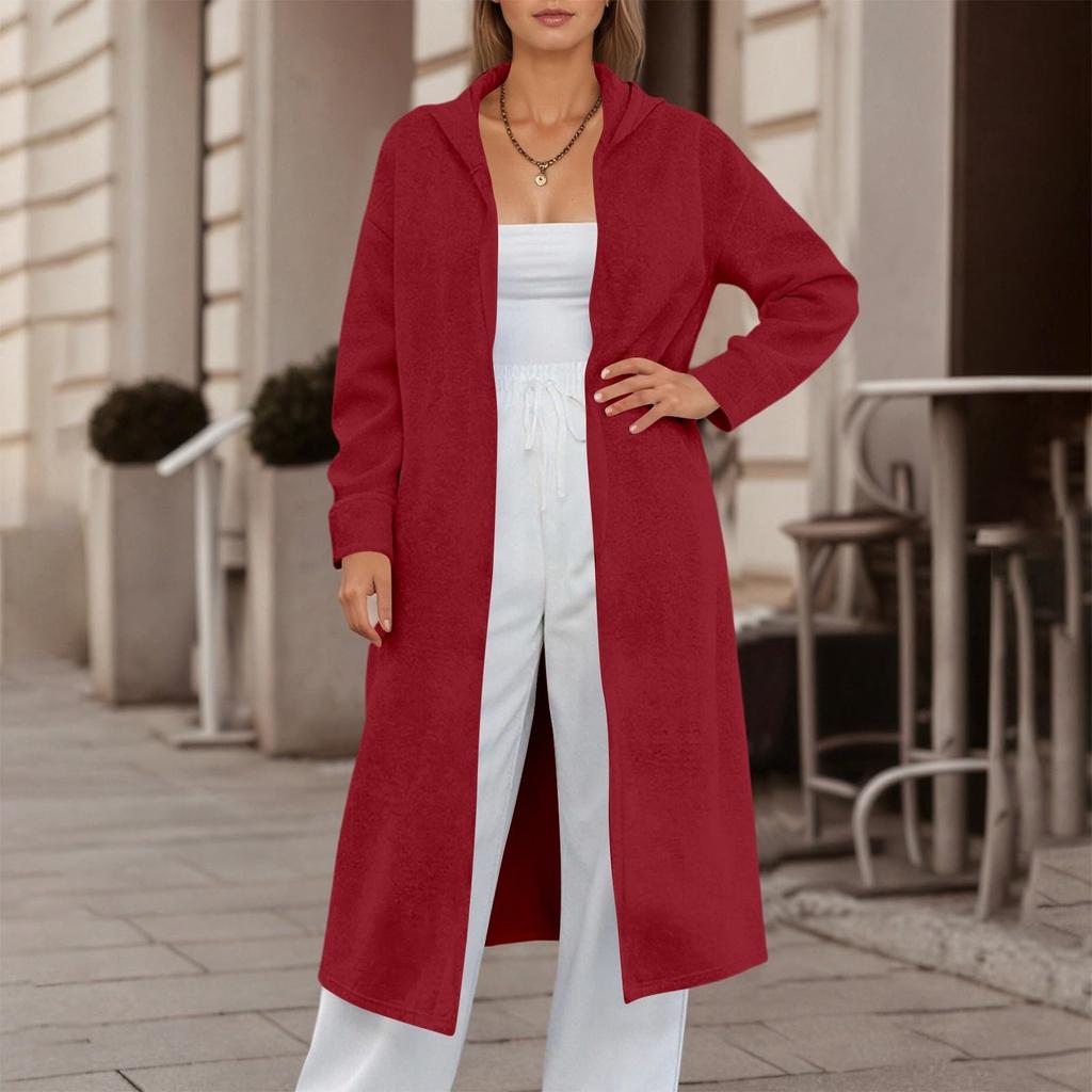 Ladies Fashion Casual Long Sleeve Round Neck Pullover Top With  Pockets