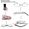 Classic folding reading glasses ultra light anti blue light presbyopia lenses portable fashionable for men women